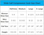 Wide Calf Compression Socks for Women & Men Extra Large Size Support Socks for Nurses Running Pregnant Travel, 15-20 mmHg - Image 2
