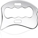 Rylpoint Herramienta de masaje Guasha, herramienta de raspado de acero inoxidable de grado para raspado de tejidos suaves, herramienta de masaje mejorada, material de terapia física, utilizado para espalda, piernas, brazos, cuello, hombro, gua sha, herramienta Gua sha