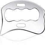 Rylpoint Herramienta de masaje Guasha, herramienta de raspado de acero inoxidable de grado para raspado de tejidos suaves, herramienta de masaje mejorada, material de terapia física, utilizado para espalda, piernas, brazos, cuello, hombro, gua sha, herramienta Gua sha