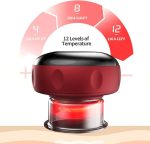 Becommend Juego de terapia de ventosas dinámicas, masajeador de celulitis 3 en 1, máquina de terapia al vacío removedor de celulitis, herramienta de masaje Gua Sha con 12 niveles de temperatura y succión, 12 niveles rojo - Image 6