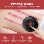 Becommend Juego de terapia de ventosas dinámicas, masajeador de celulitis 3 en 1, máquina de terapia al vacío removedor de celulitis, herramienta de masaje Gua Sha con 12 niveles de temperatura y succión, 12 niveles rojo - Image 5