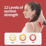 Becommend Juego de terapia de ventosas dinámicas, masajeador de celulitis 3 en 1, máquina de terapia al vacío removedor de celulitis, herramienta de masaje Gua Sha con 12 niveles de temperatura y succión, 12 niveles rojo - Image 2