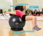 Bola de yoga, bola de ejercicio de 25.6 in, bola de estabilidad, antideslizante y antiexplosión para yoga, pilates, parto, equilibrio y fitness con guía de entrenamiento y bomba rápida - Image 4