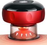 Becommend Juego de terapia de ventosas dinámicas, masajeador de celulitis 3 en 1, máquina de terapia al vacío removedor de celulitis, herramienta de masaje Gua Sha con 12 niveles de temperatura y succión, 12 niveles rojo