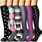 CHARMKING 6 Pairs-Compression Socks for Women & Men Circulation Best Support for Nurses, Running, Athletic,Flight Travel