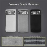 Sweet Sweat Hip Bands and Resistance Set with 3 Levels of Resistance | Non-Slip Fabric Booty Bands for Squats & Lunges | Includes Free Mesh Carrying Bag - Image 2