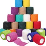 PLMMOUT Paquete de 26 vendajes autoadhesivos, 2 pulgadas x 5 yardas, transpirable, envoltura autoadherente, envoltura elástica atlética cohesiva, envoltura veterinaria no tejida para primeros